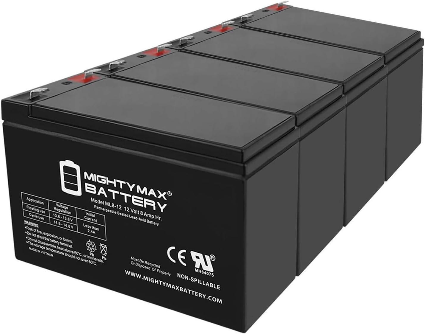 Mighty Max Battery ML8-12 - Reliable 12V 8AH SLA Battery Pack