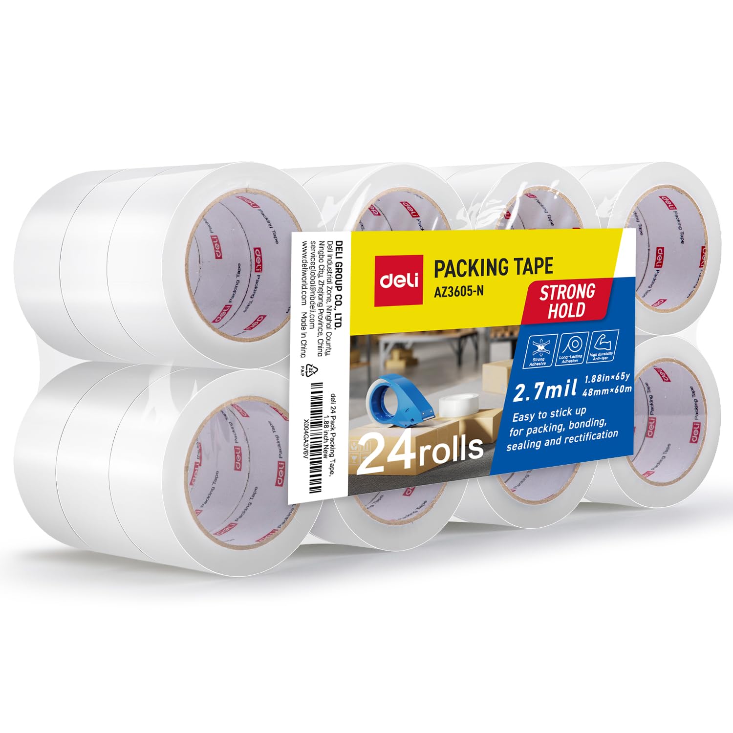 deli Heavy Duty Packing Tape for Shipping and Moving Needs