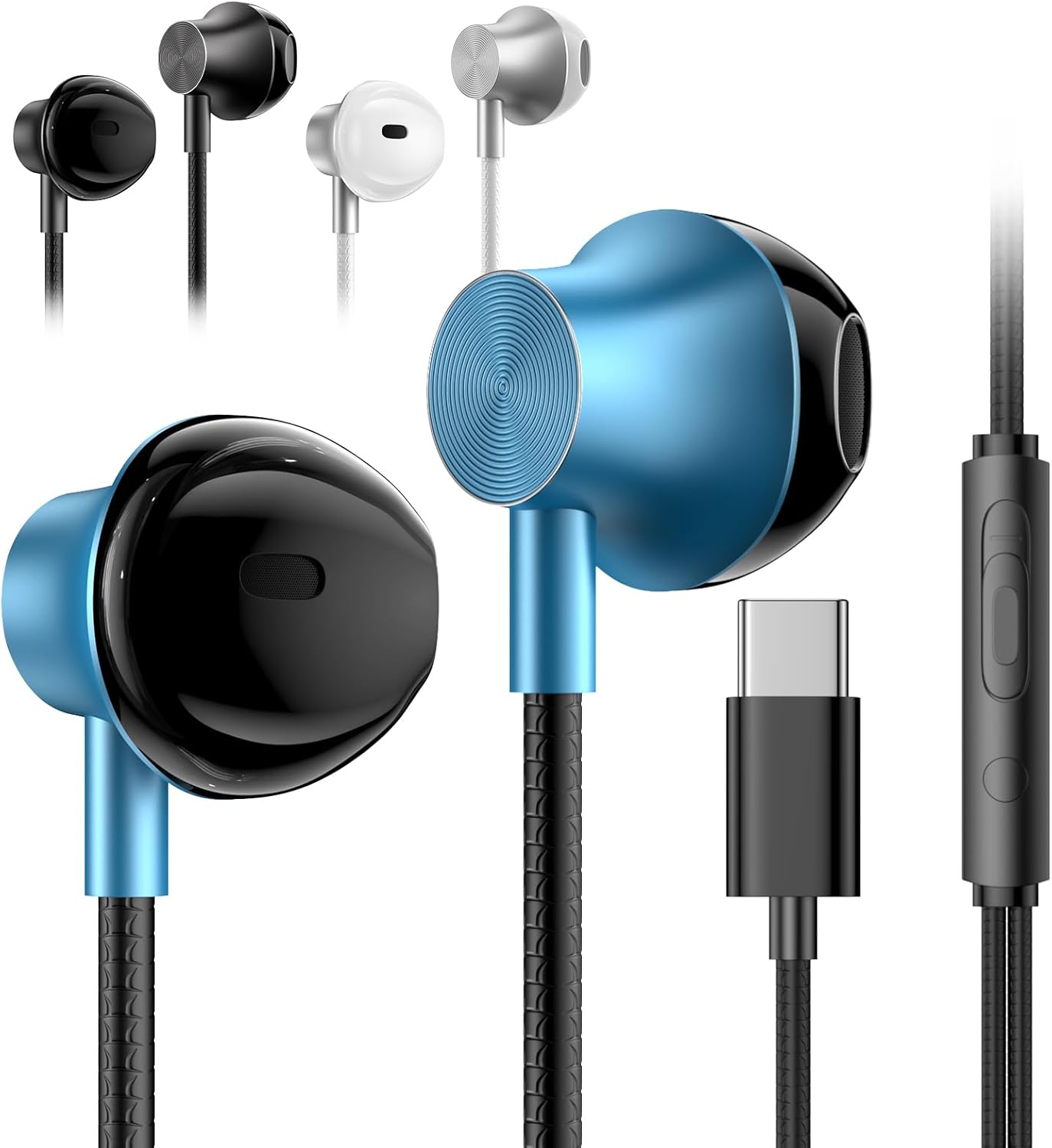 3-Pack USB C Earbuds: Crisp Sound, Ultimate Compatibility
