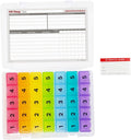 5 Times a Day Weekly Pill Box Organizer Case - Secure 7 Day Pillbox
