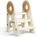Foldable 2-3 Step Toddler Stool for Bathroom Sink - Space Saving