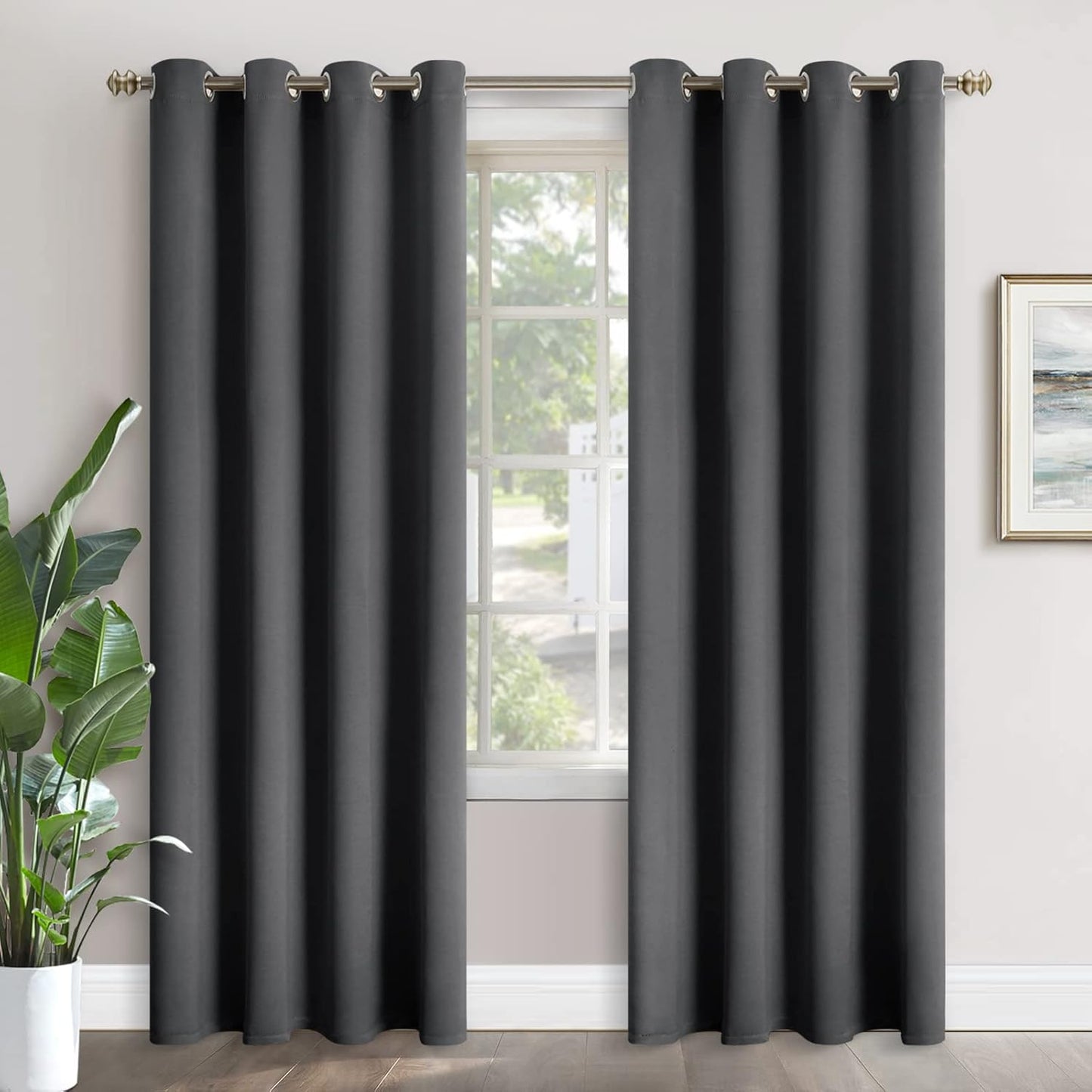 YoungsTex Blackout Curtains for Living Room and Bedroom Privacy