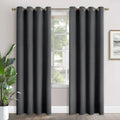 Dark Grey Blackout Curtains 52 x 84 in - Thermal Insulated Drapes