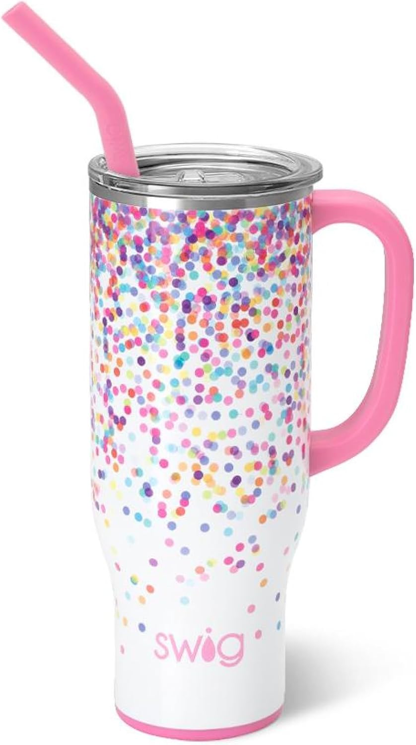 Swig Life 30oz Mega Mug - Insulated Tumbler with Handle & Straw