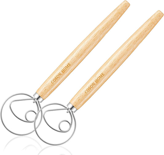 Dual Danish Dough Whisk Set for Effortless Baking