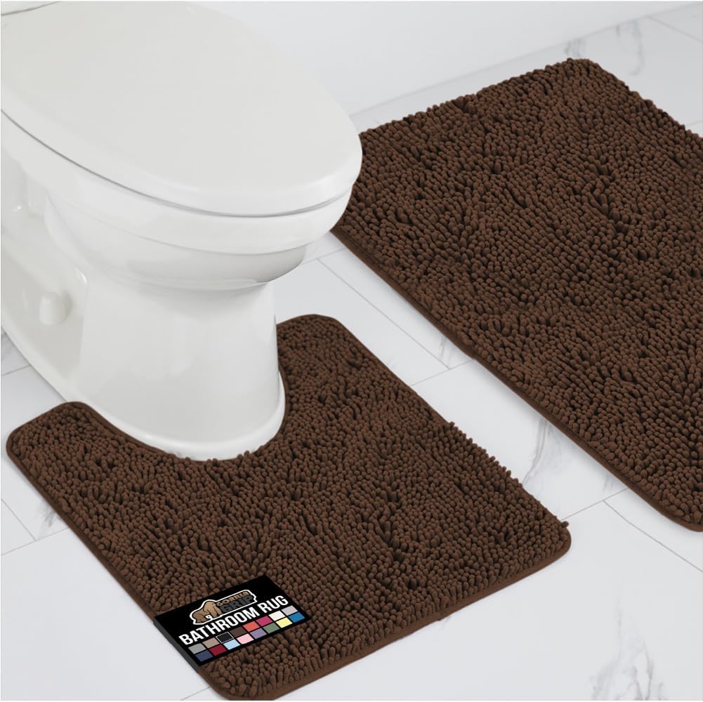 GORILLA GRIP Bathroom Rug Sets for Soft and Cozy Comfort