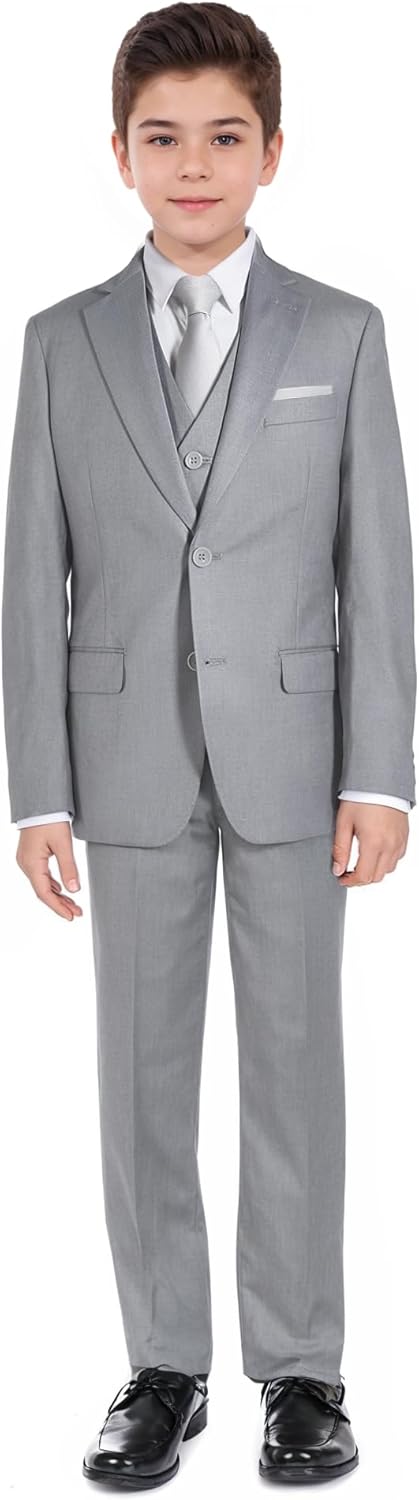 Marvelous World Boys' Slim Fit Suit Set for Formal Events