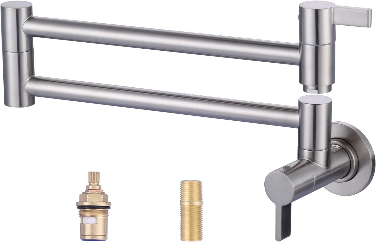ARCORA Modern Pot Filler Faucet with Double Joint Swing Arms