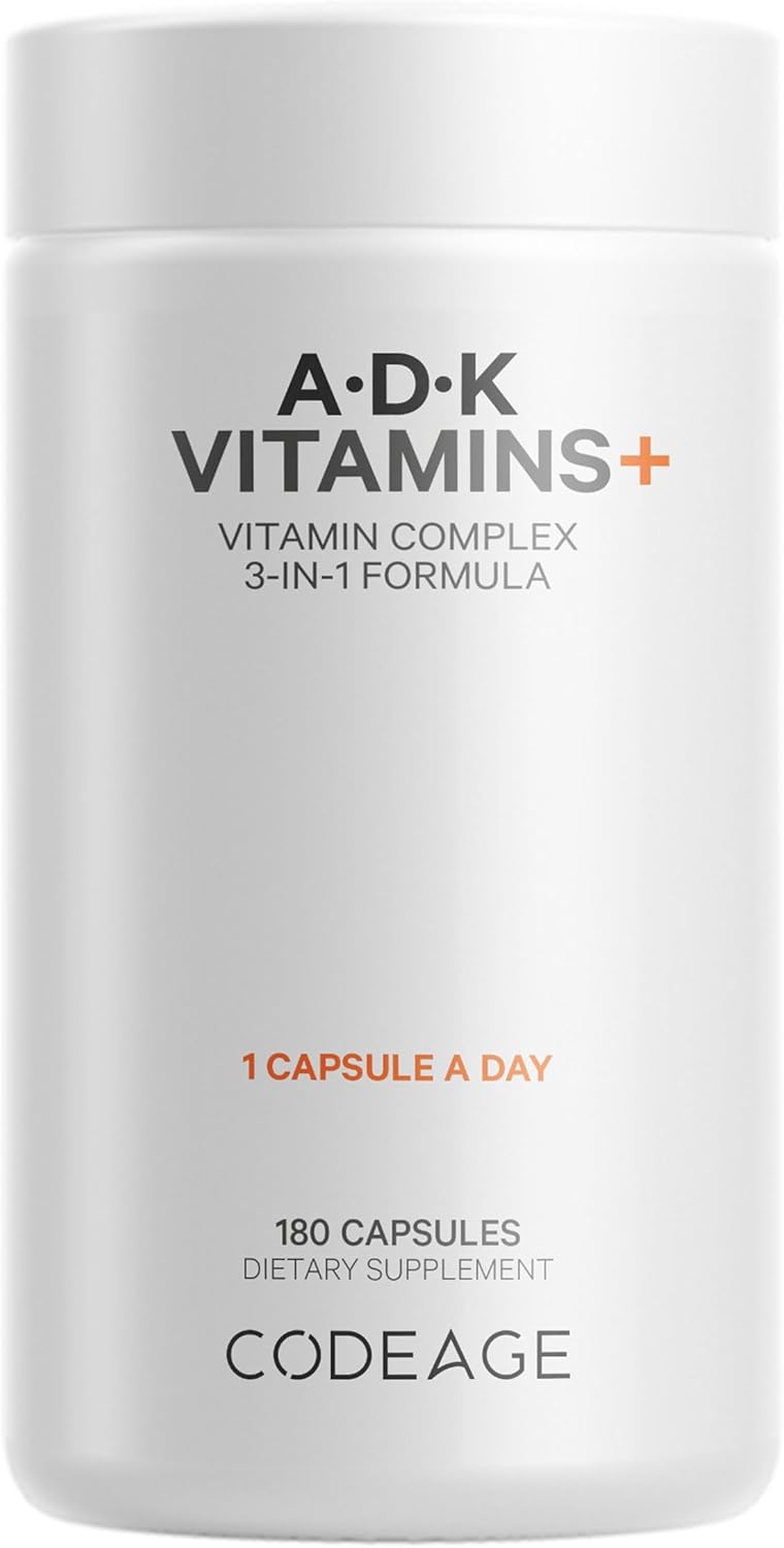 Codeage ADK Vitamins Supplement for Essential A, D3, K1 & K2