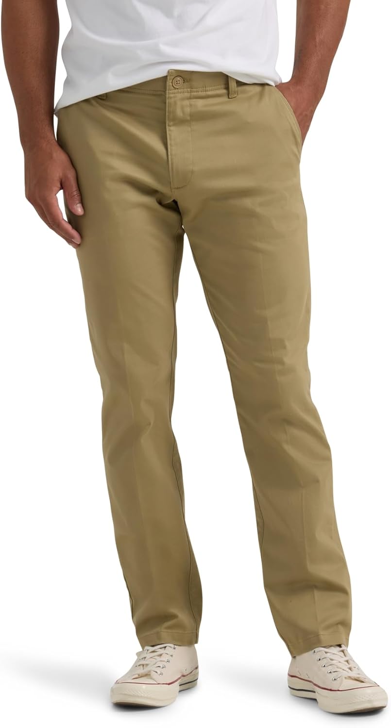 Lee Men's Extreme Motion Slim Fit Flat Front Pants for Comfort