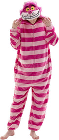 COSUSKET Snug Fit Unisex Cheshire Cat Onesie Pajamas - Cozy Flannel
