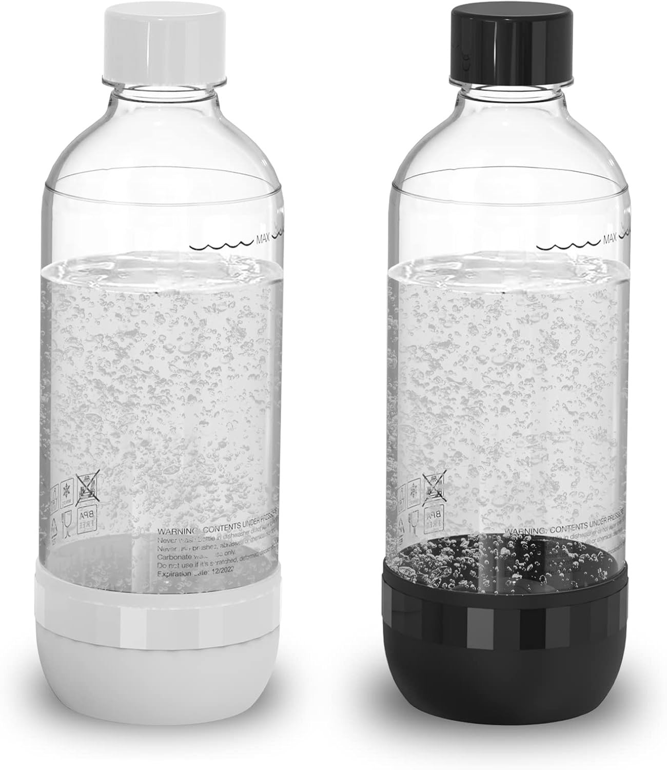 BPA-Free Reusable Soda Bottles - Sparkling Water Ready! (2 Pack)