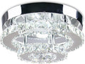 Mini Chandelier LED Crystal Ceiling Light 2 Layers - Compact Cool