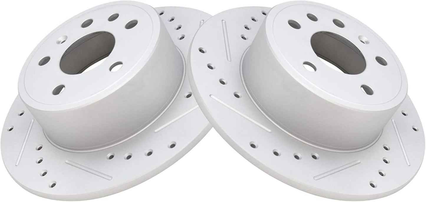 TRQ Rear Performance Brake Rotor Set for Saab and Saturn Models