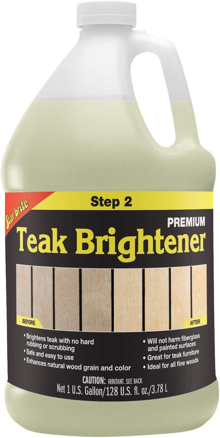 STAR BRITE Premium Teak Brightener for Wood Restoration