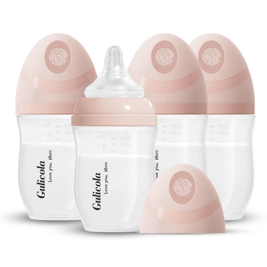 PP Baby Breastfeeding Bottles Set 4 Pack with Extra Slow Flow Nipples
