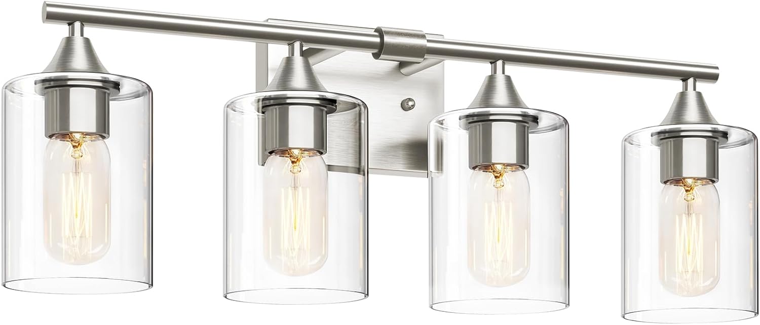 4-Light Bathroom Light Fixtures for Modern Vanity Lighting Needs