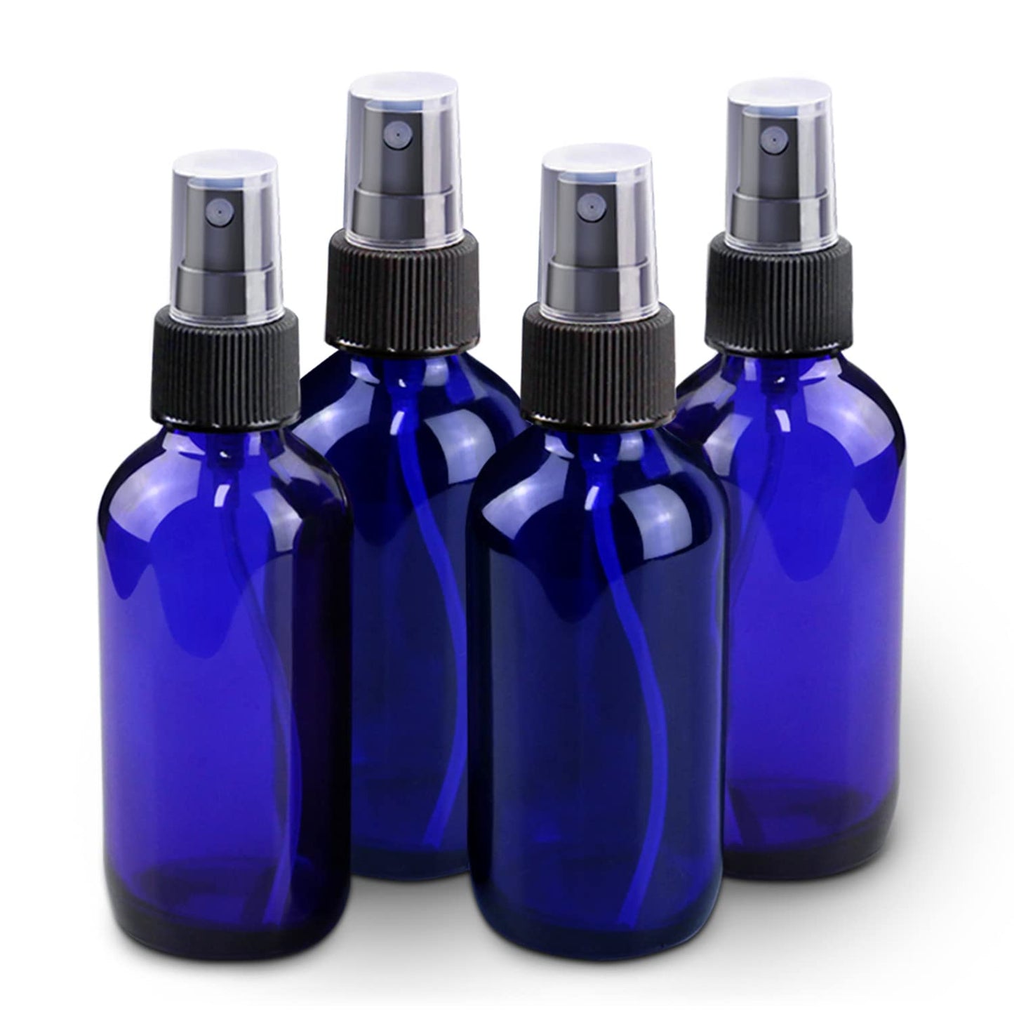 2 oz Mini Glass Spray Bottles - Fine Mist for Hair & Skin (4 Pack)