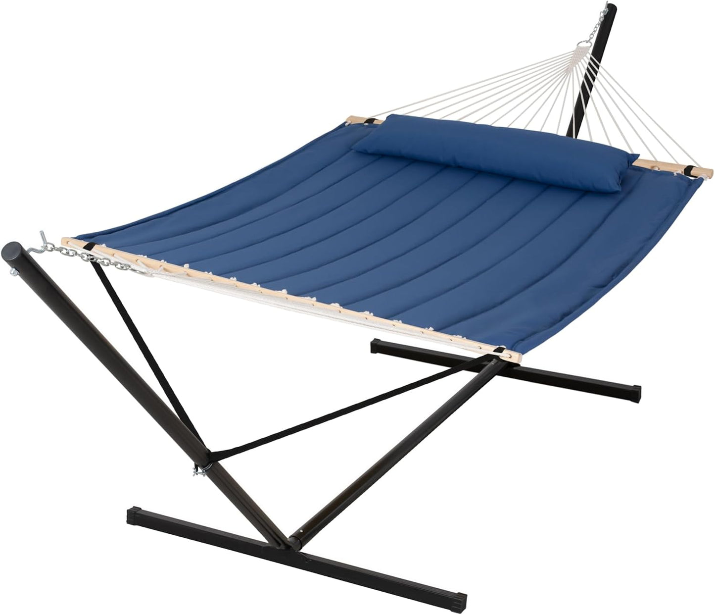 SUNCREAT 2 Person Free Standing Hammock with 15 ft Stand