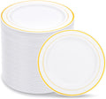 Gold Dessert Plates 144pcs 7.5 in Disposable Plates - Elegant Party