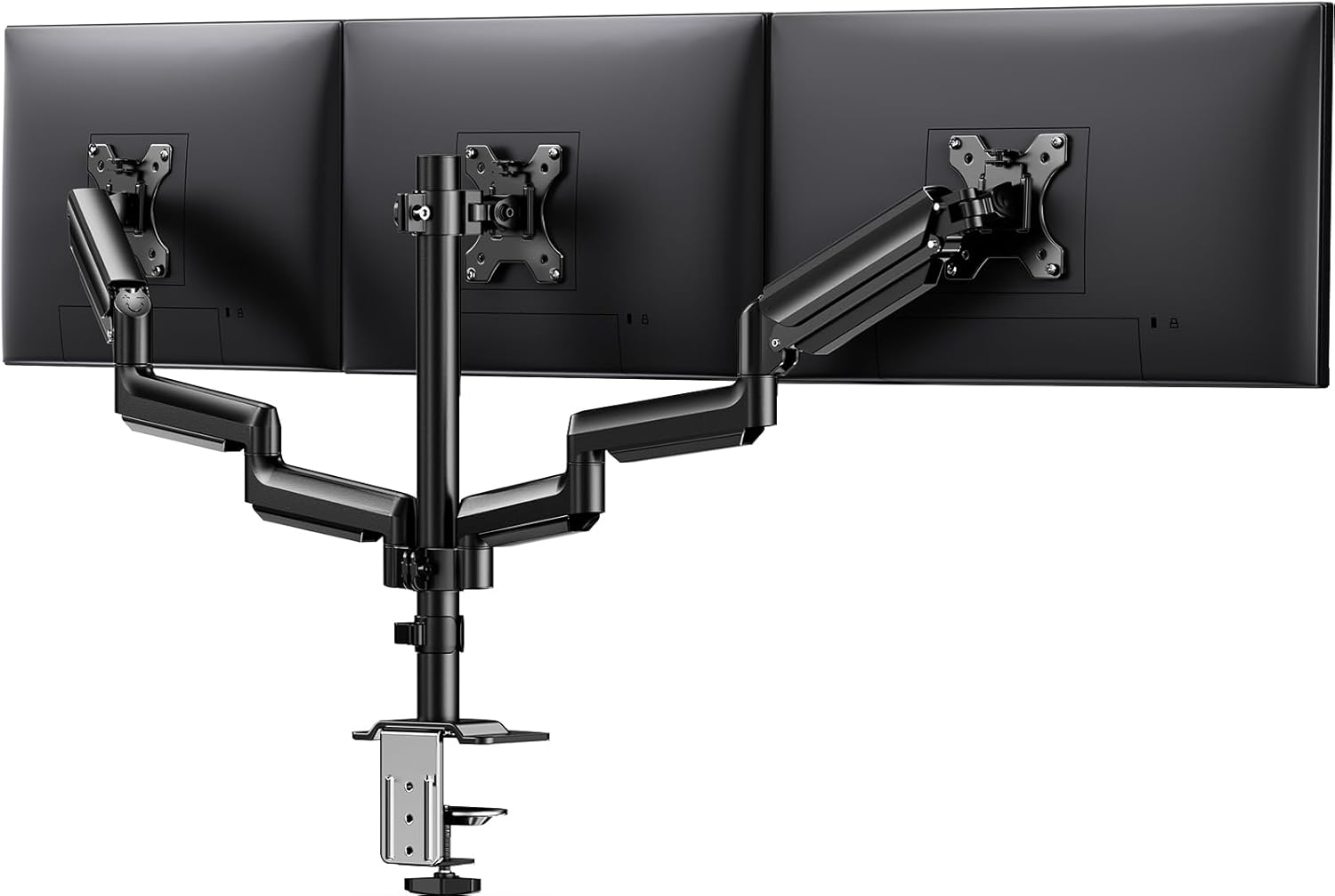 ErGear Premium Aluminum Triple Monitor Mount - Ultimate Stability ...