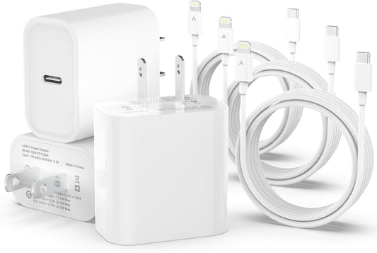 Rapid Charge iPhone Kit, Apple MFi Certified, 20W PD Adapter + 6FT Cable
