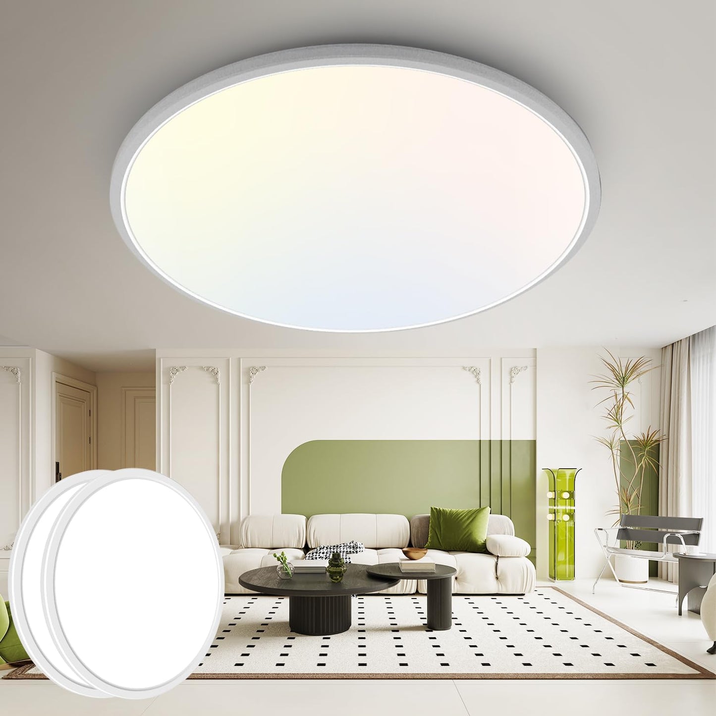Dimmable Flush Mount Ceiling Light Fixture for Any Room