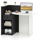 Reception Desk Front Counter with Lockable Drawer - Secure Station