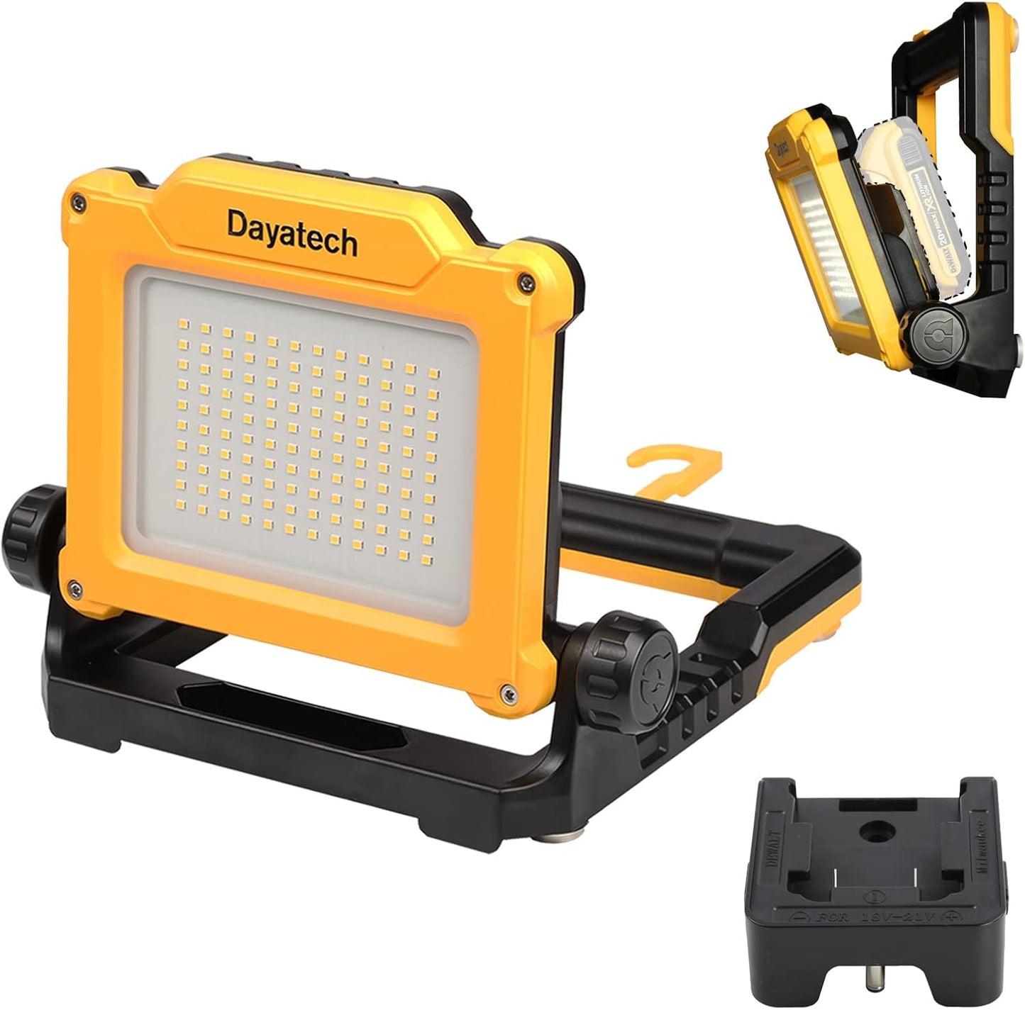 Cordless LED Work Light with Adjustable Brightness and Magnets