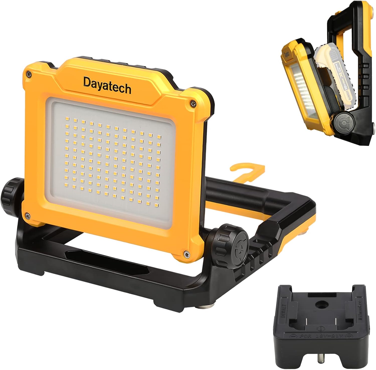 Cordless LED Work Light with Adjustable Brightness and Magnets