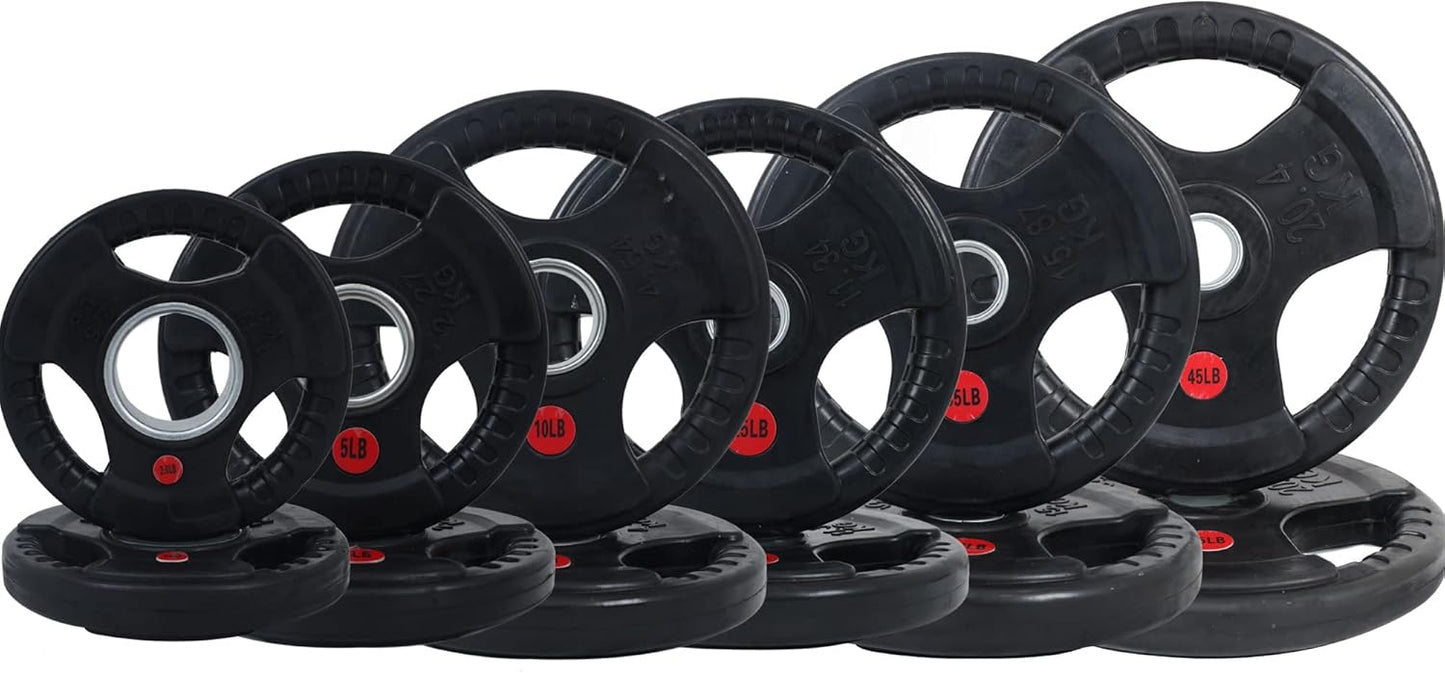 Olympic Cast Iron Plate Set for Strength Training and Weightlifting
