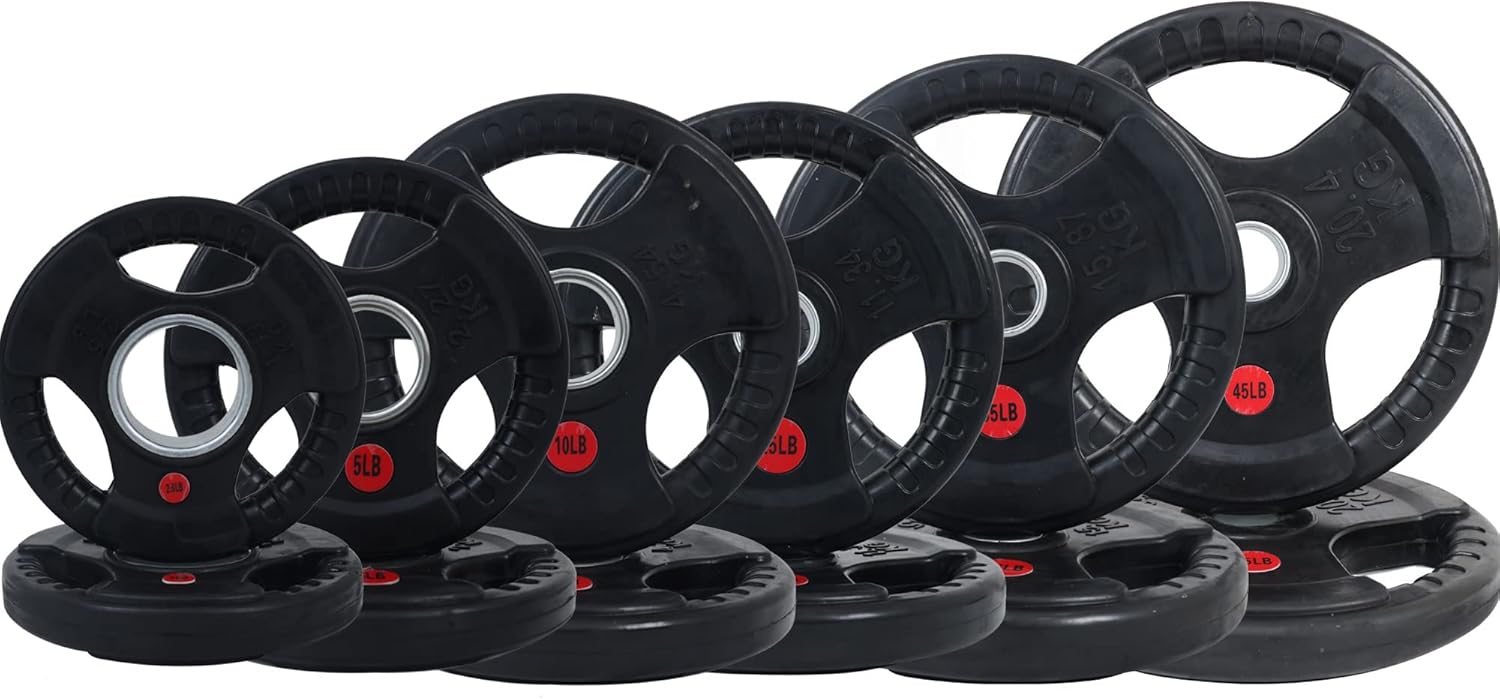 Olympic Cast Iron Plate Set for Strength Training and Weightlifting