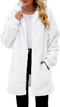 ReachMe Womens Fleece Zip Up Jacket Oversized Sherpa (Style WG3G)