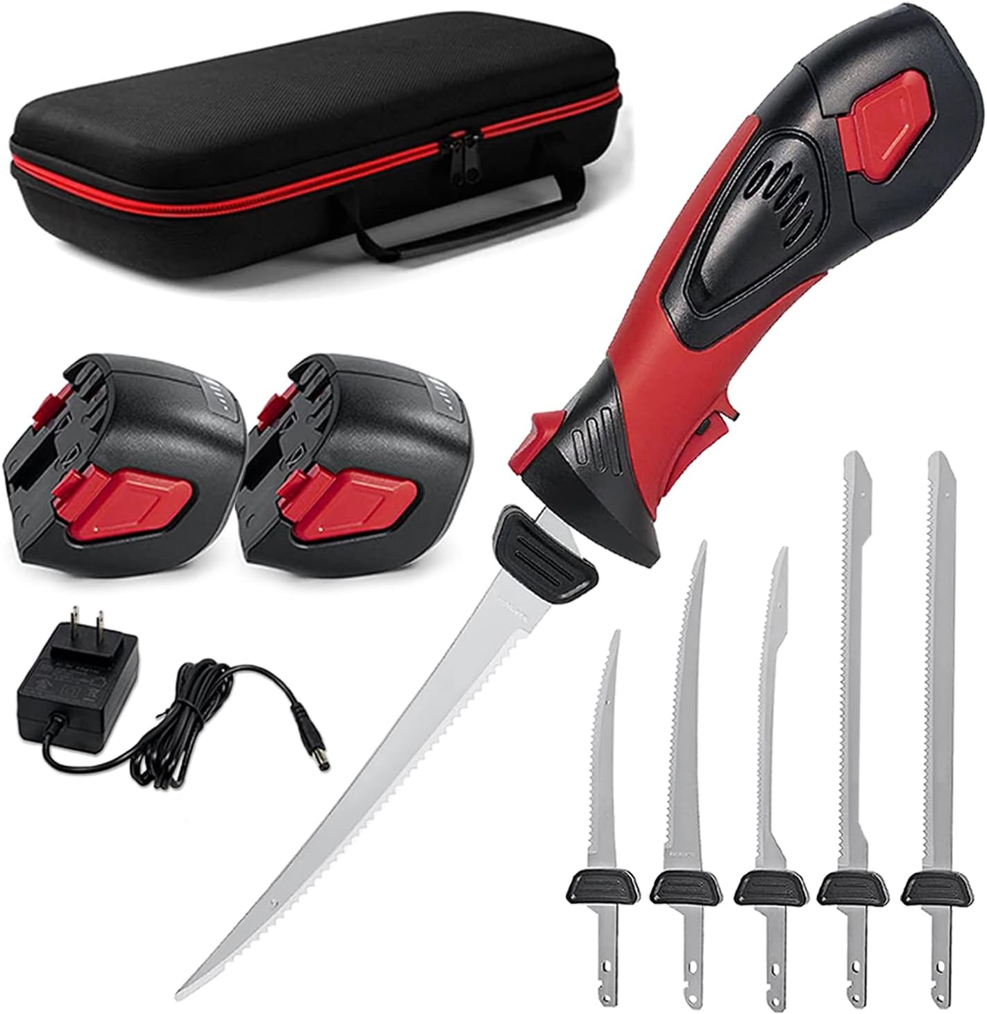 Cordless Electric Fillet Knife with Non-Stick Blades and Grip