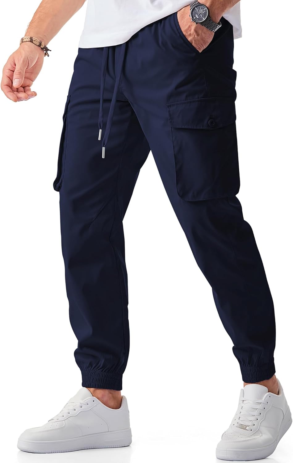 JMIERR Men's Casual Cargo Joggers Pants for Comfort and Style