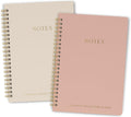 Aesthetic Spiral Notebook Set of 2 - Cute College Ruled 8x6 Notebooks