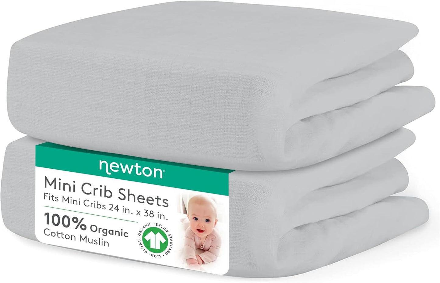 Organic Muslin Cotton Mini Crib Sheets for Safe Baby Sleep