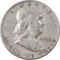 1952 D Franklin Half Dollar XF EF Extremely Fine 90% Silver 50c Coin