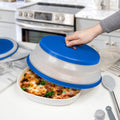 Microwave Food Cover with Heat Mat 8 in - Collapsible Splatter Guard