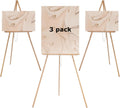 DJAR 3 Pcs 63in Wooden Easel Stand for Sign - Adjustable Height