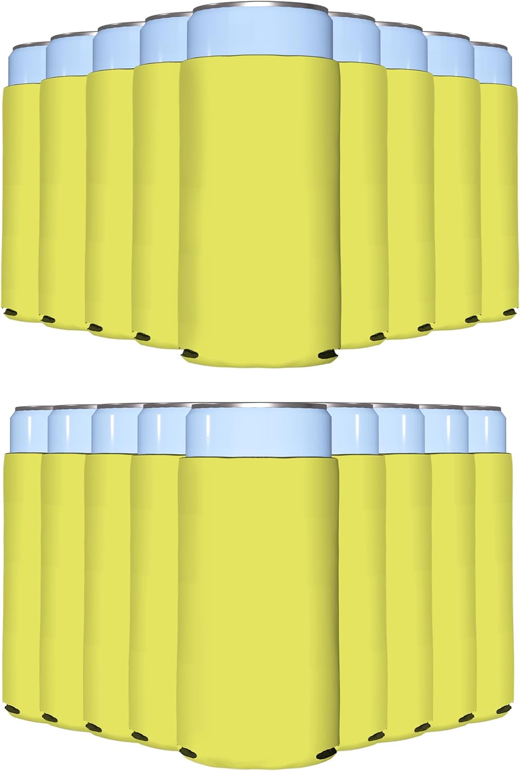 PartyPrints 200 Pack Yellow Blank Slim Can Cooler Sleeves Review