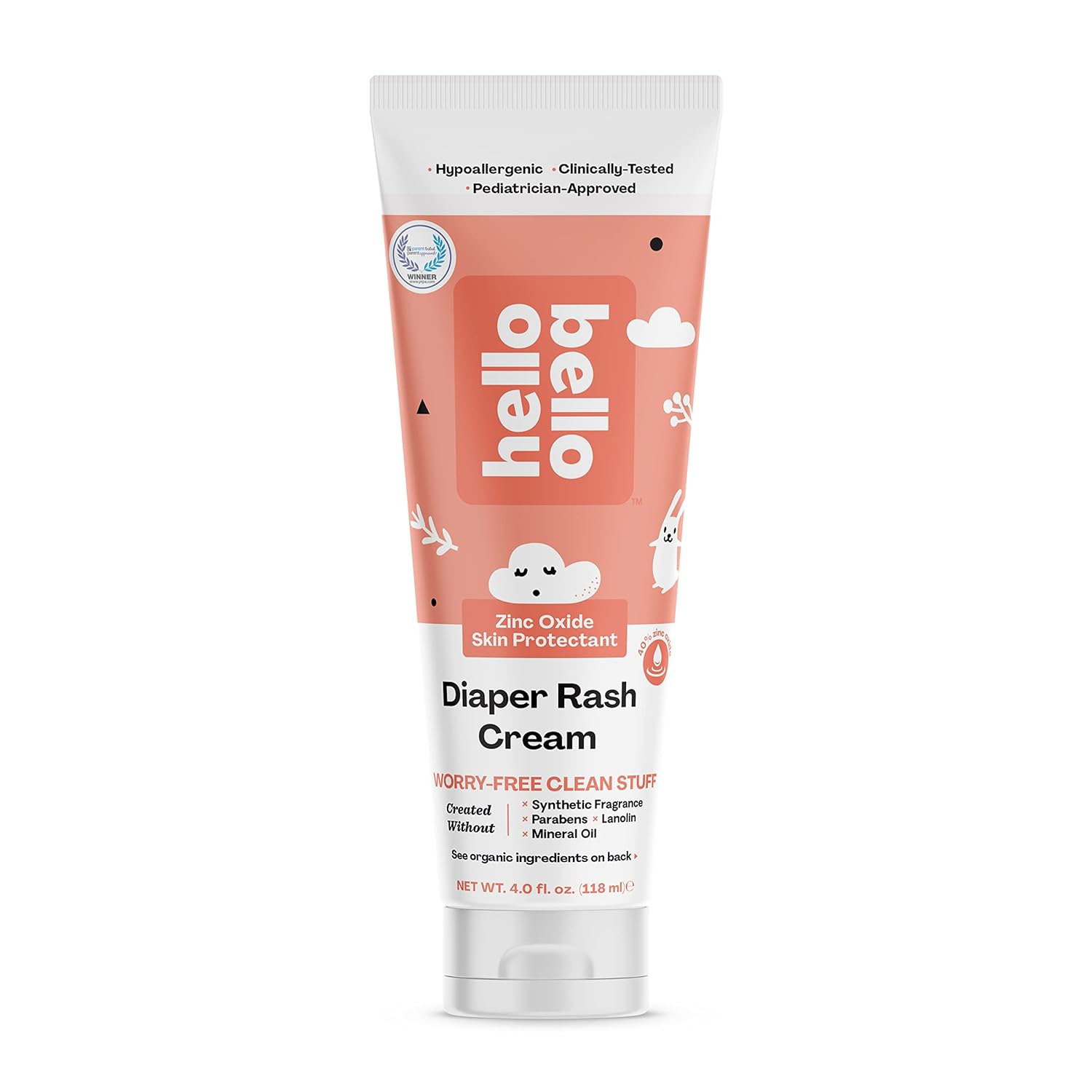Hello Bello Vegan Zinc Diaper Rash Cream - 4 fl. oz