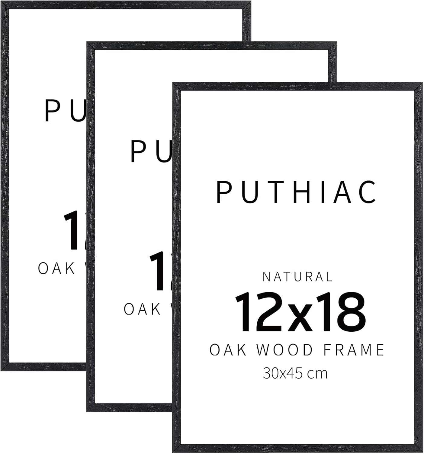 Minimalist Black Oak Wood Picture Frame for Stylish Displays