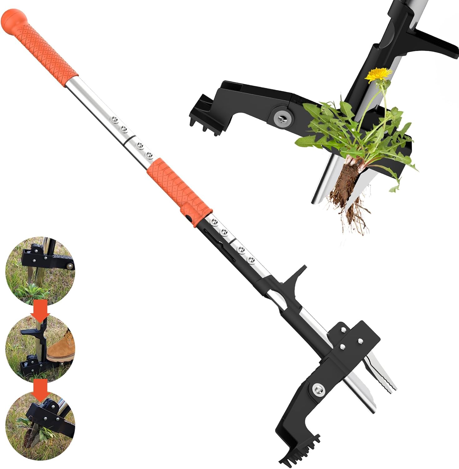 Ergonomic Stand-Up Weeder Tool for Easy Weed Removal