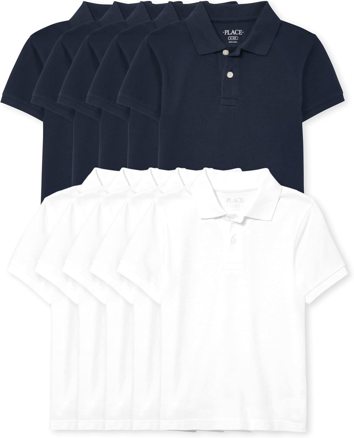 Boys Multipack Short Sleeve Pique Polo - 10 Soft Cotton Tops