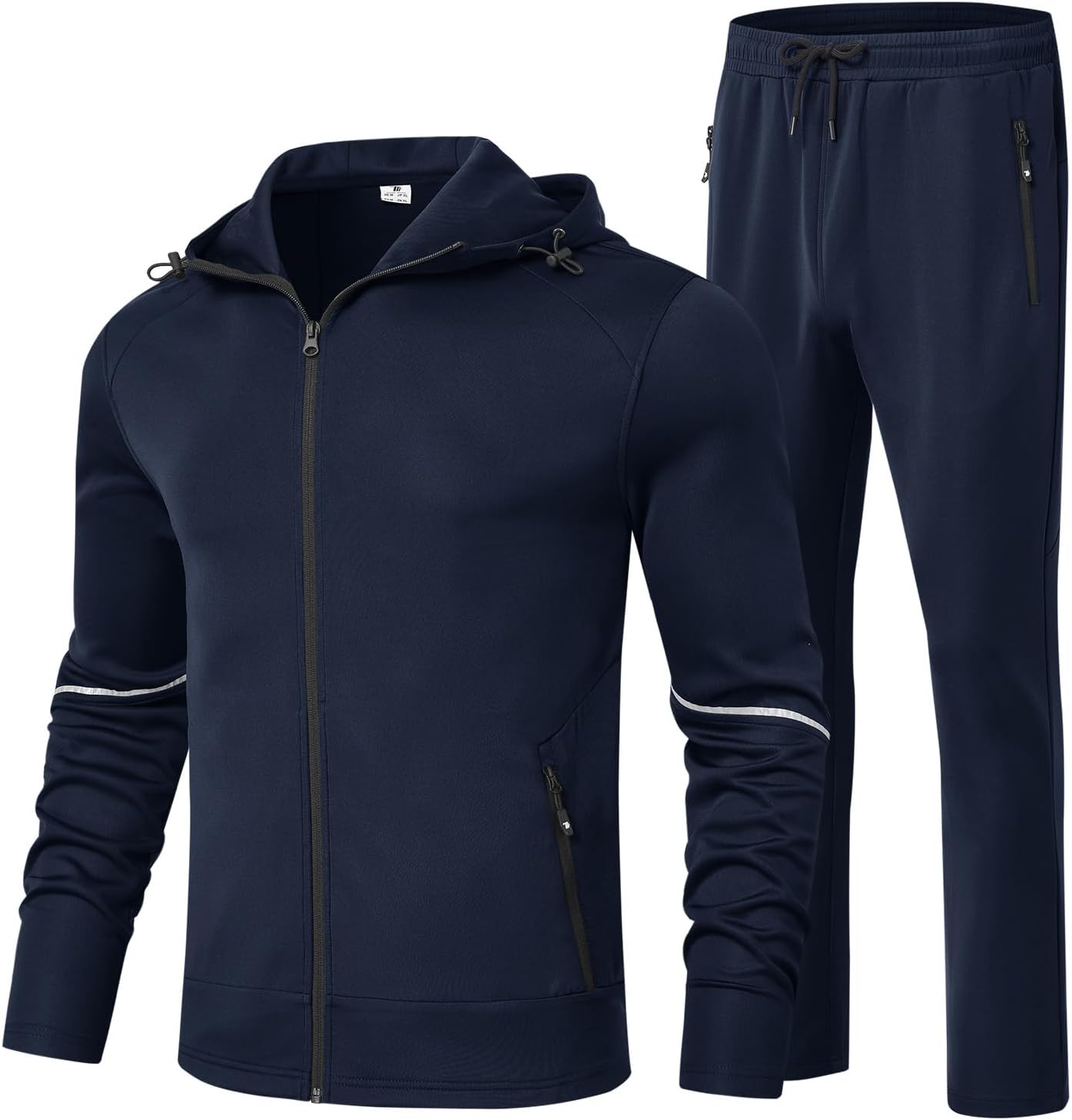 BGOWATU Men's Tracksuit Set - Zipper Pockets for Active Men