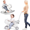 Rocking Horse for Toddlers 1-3 Years Old - White 4-in-1 Ride-On