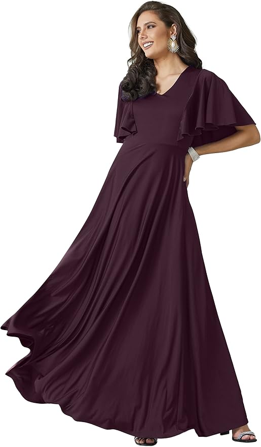 KOH KOH Womens Long Elegant Bridesmaid Evening Cocktail Dress