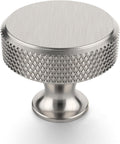 20 Pack Brushed Satin Nickel Cabinet Knobs Knurled - Modern Kitchen