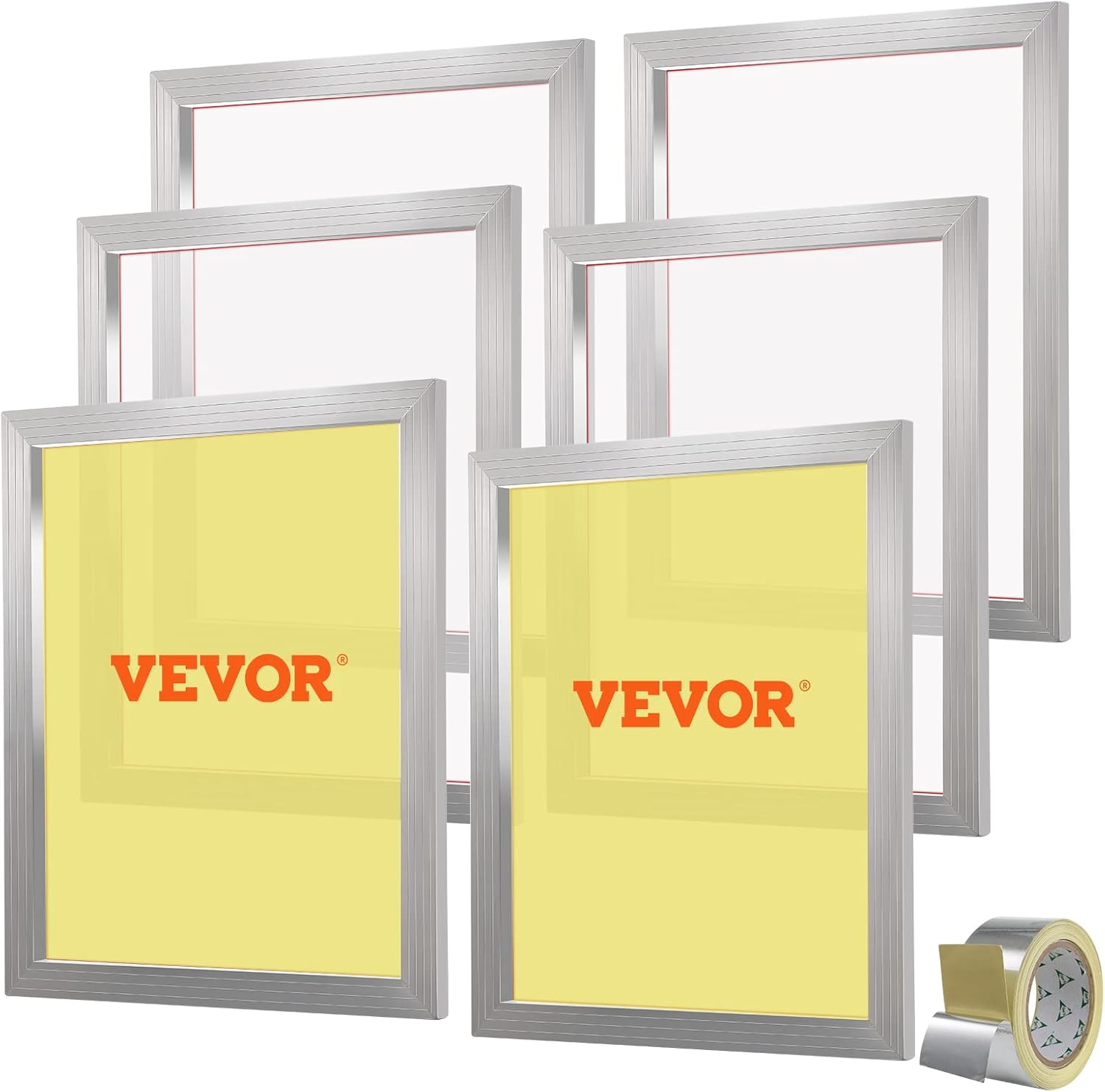 VEVOR 6 Pieces Aluminum Silk Screen Frame for T-Shirt Printing